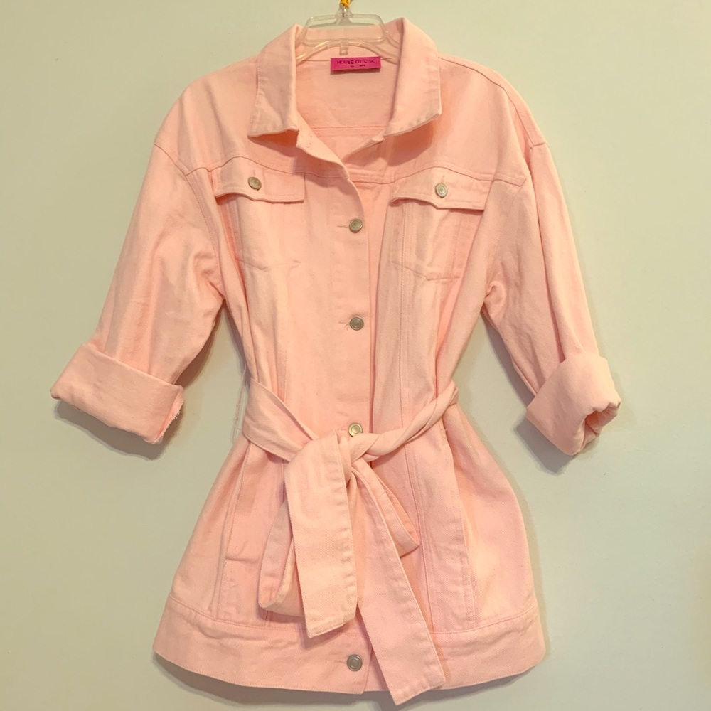 House of Chic Pink Jean Dress